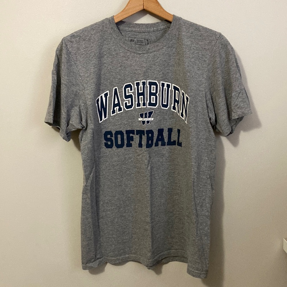 Unisex Washburn Softball T-Shirt, Short Sleeve Crewneck, size medium